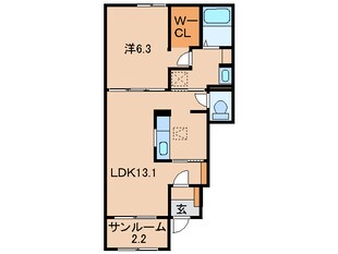 ケーズコート岩出の物件間取画像